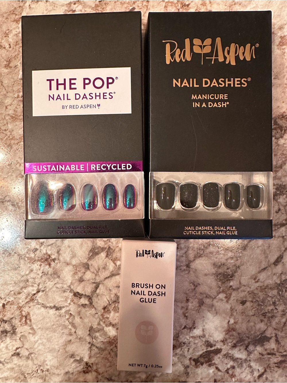 Red Aspen Nail Dashes Nail Sets - Bundle Deal